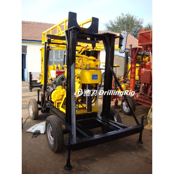 XY-200F Trailer Mounted Hydraulic Water Well Drilling Rig 200m