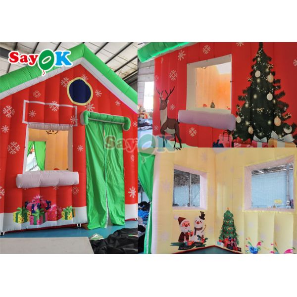 Oxford Cloth Giant Inflatable Christmas House Outdoor Camping Tent House