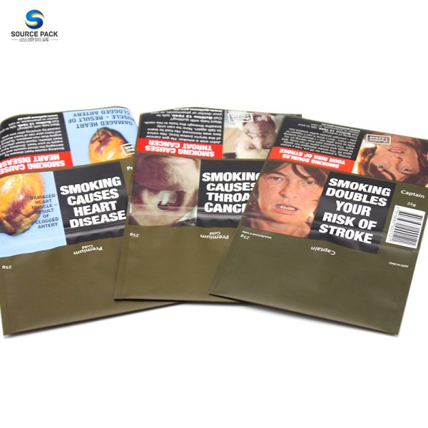 Пакет для упаковки табачных изделий, перезапечатываемый 20 г, 50 г, 100 г