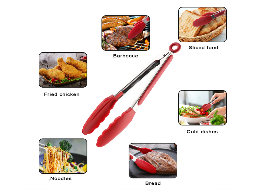 CIQ одобрило схваты еды силикона, схваты кухни металла PVC свободные