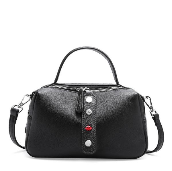 Soft Leather Handbags for Lady Pillow Bags  Cowhide Tote Bag with Long Strap