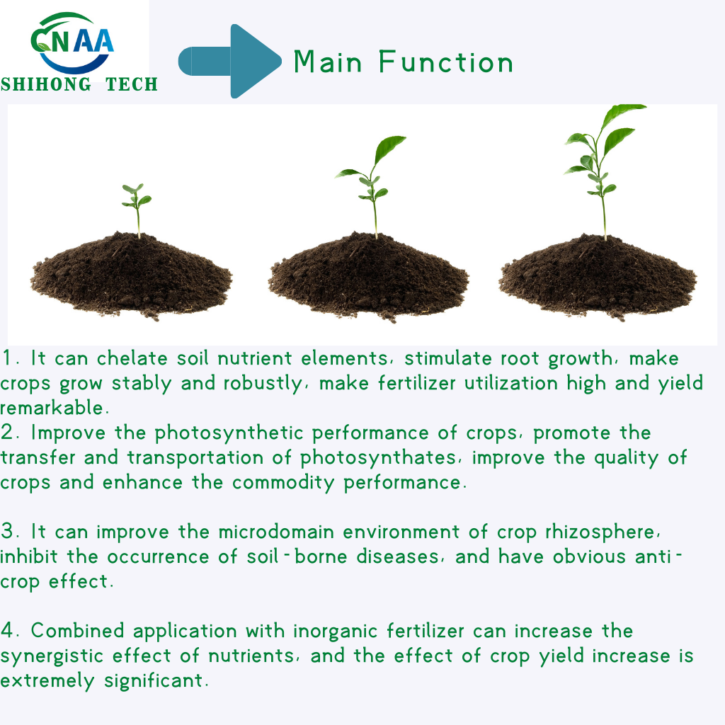 Poudre d'acide aminé d'hydrolysat 80% avec l'engrais foliaire organique soluble dans l'eau élevé d'acides aminés libres