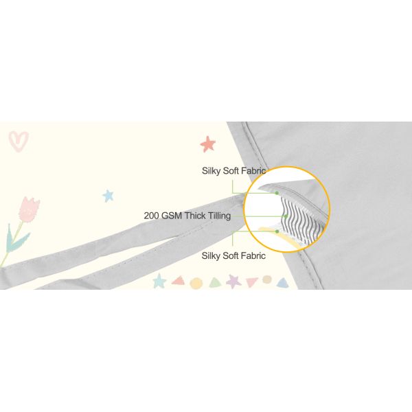 Juego de 4 piezas de funda protectora para barandilla de cama de bebé de poliéster morado