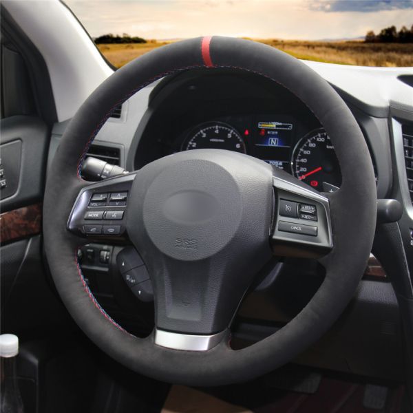 Factory Customized Car Auto Interior Accessories Mobile Suede Steering Wheel Cover for Subaru Forester Legacy Outback XV Impreza