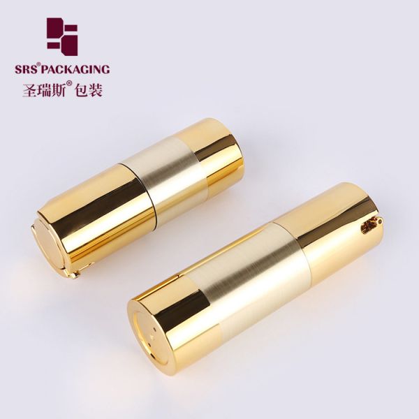 gold silver wholesale stock cosmetic lotion 15ml 50ml airless pump