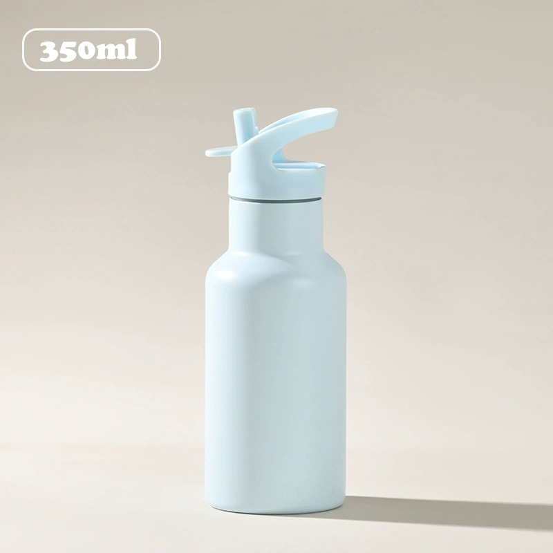 New 350ml Double Wall Insulated Sports Water Bottle - 316 Stainless Steel Straw Cup Portable Outdoor Thermal Mug
