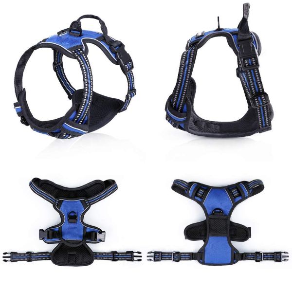 Adjustable Outdoor Large Dog Harness Vest 3M Reflective Oxford Material Unique Design