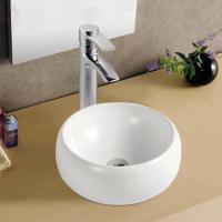 Lavabo blanc ou noir d'articles sanitaires de plan de travail d'économie de l'espace d'évier en céramique de salle de bains
