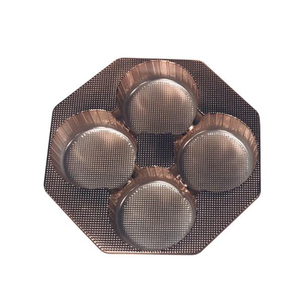 Custom 4 Cavity Mooncake APET Plastic Tray for Food Packaging