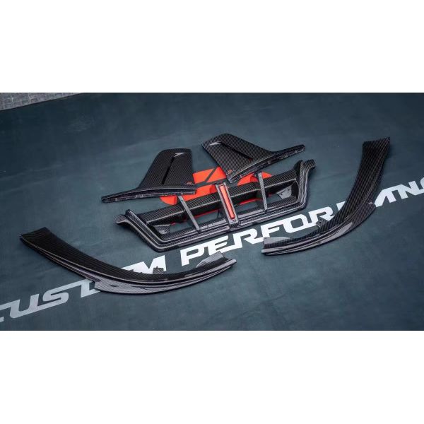 For Porsche 992s Carbon Fiber Body Kit 992s AE Style Dry Carbon Fiber Front Lip Diffuser Spoiler Side Skirt