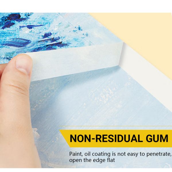 Premium White Masking Tape Non-Residue High Temp Resistance For Painters & DIY Crafts