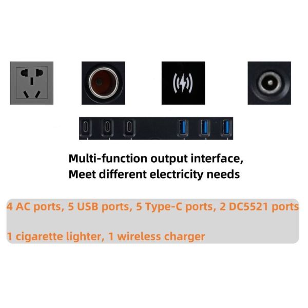 AT22 40ah 2048wh/2400W Outdoor Camping Energy Storage High Power Portable Power Station
