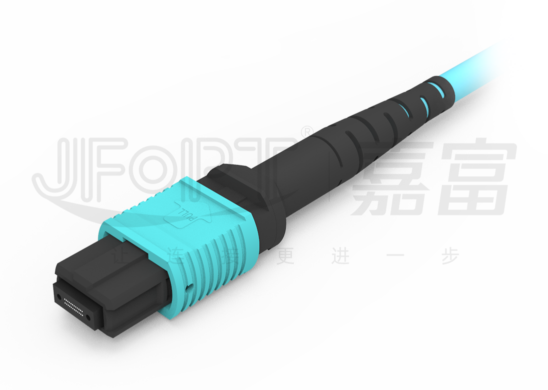 12 гибкий провод полярности b Aqua кабеля мультимодных 50/125 3.0mm LSZH хобота ядра MPO