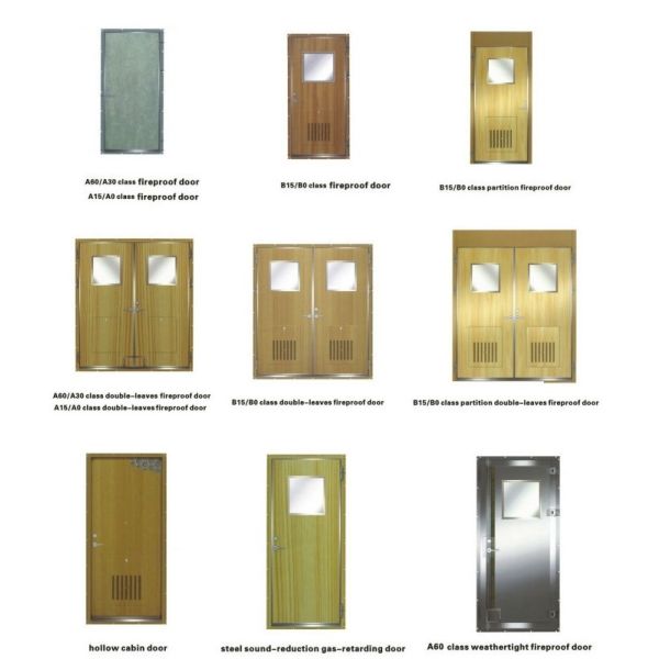 Marine Cabin Accommodation Access Doors , Stainless Steel Gastight H120 Fire Proof