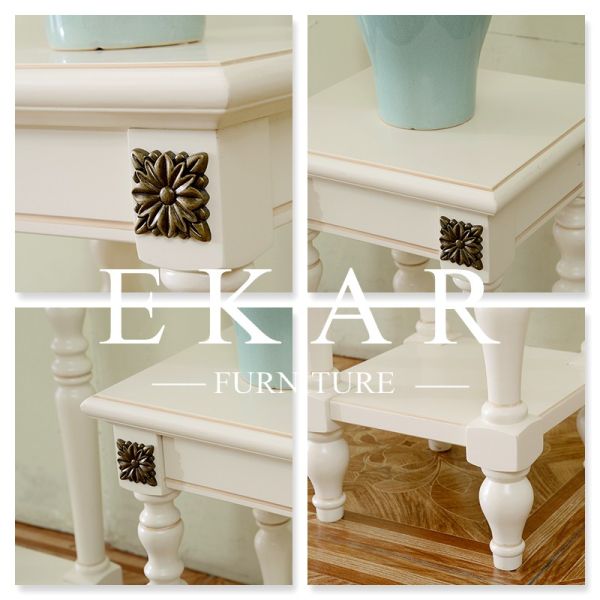 Concise White Console Desktop Pot Holder Flower shelf