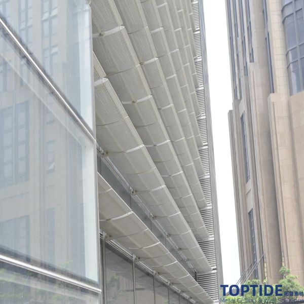 CE Certified Decorative Horizontal Aluminum Sun Louver Customized