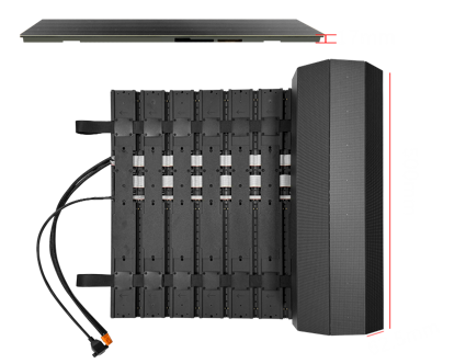 SculptStone Roller Led Screen 17mm Thickness Roll Up Led Display With Ultra Slim Design