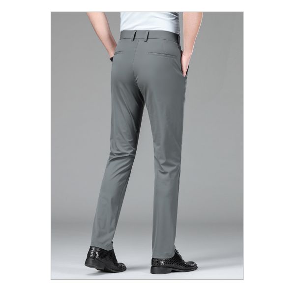 Ice Silk Comfort Straight Fit Dress Pants Trousers for Men SOURCE Category Spot Goods