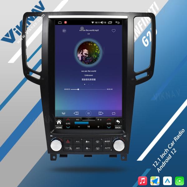 2004-2013 G25 G37 Infiniti Head Unit Sistema estéreo de pós-venda de automóveis 12,1 polegadas