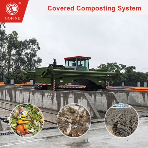 Composting Systems Windrow Composting Machine With Membrane Cover