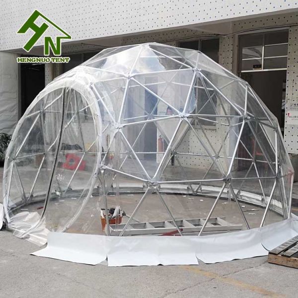 6-12 People Clear Geodesic Igloo Dome Party Tent For Outdoor Evernt