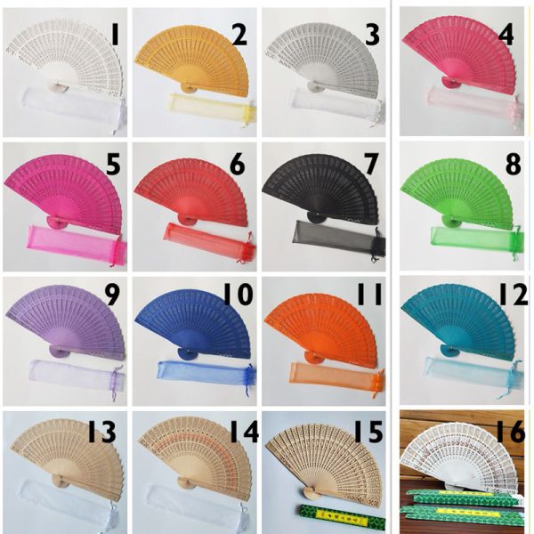 [I AM YOUR FANS] Hot Selling Sandalwood Fans No Fragrance Wood Fan With Box/Bag