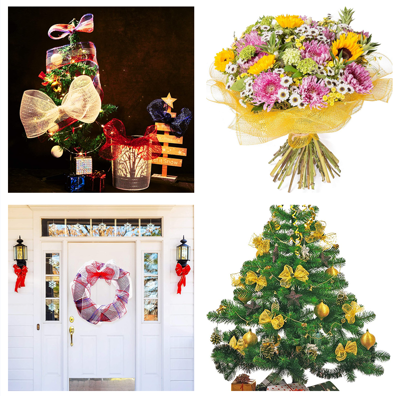 Создать потрясающий венок с MSD Poly Deco сетки ленты и следовать упаковке тюль ленты