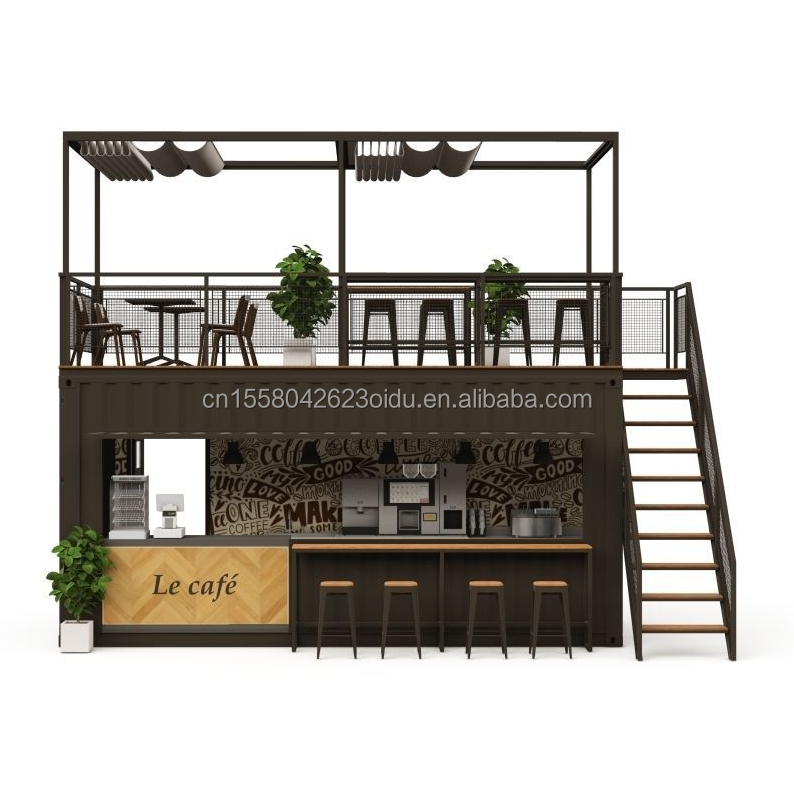 Cadre en acier galvanisé en acier pliant 180g 20ft pliable Luxe préfabriqué Portable Container de café pour les produits