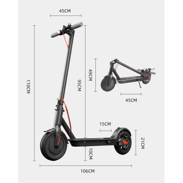 Off-Road Wide Tire 350W Folding Electric Scooter with Powerful Lithium Battery and 30km Range per Charge