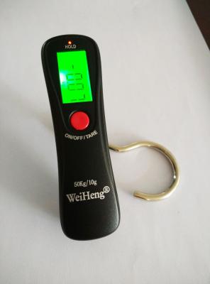Black Hook Strap Travel Digital Scale Over Load Indication With CR2032 Batteries