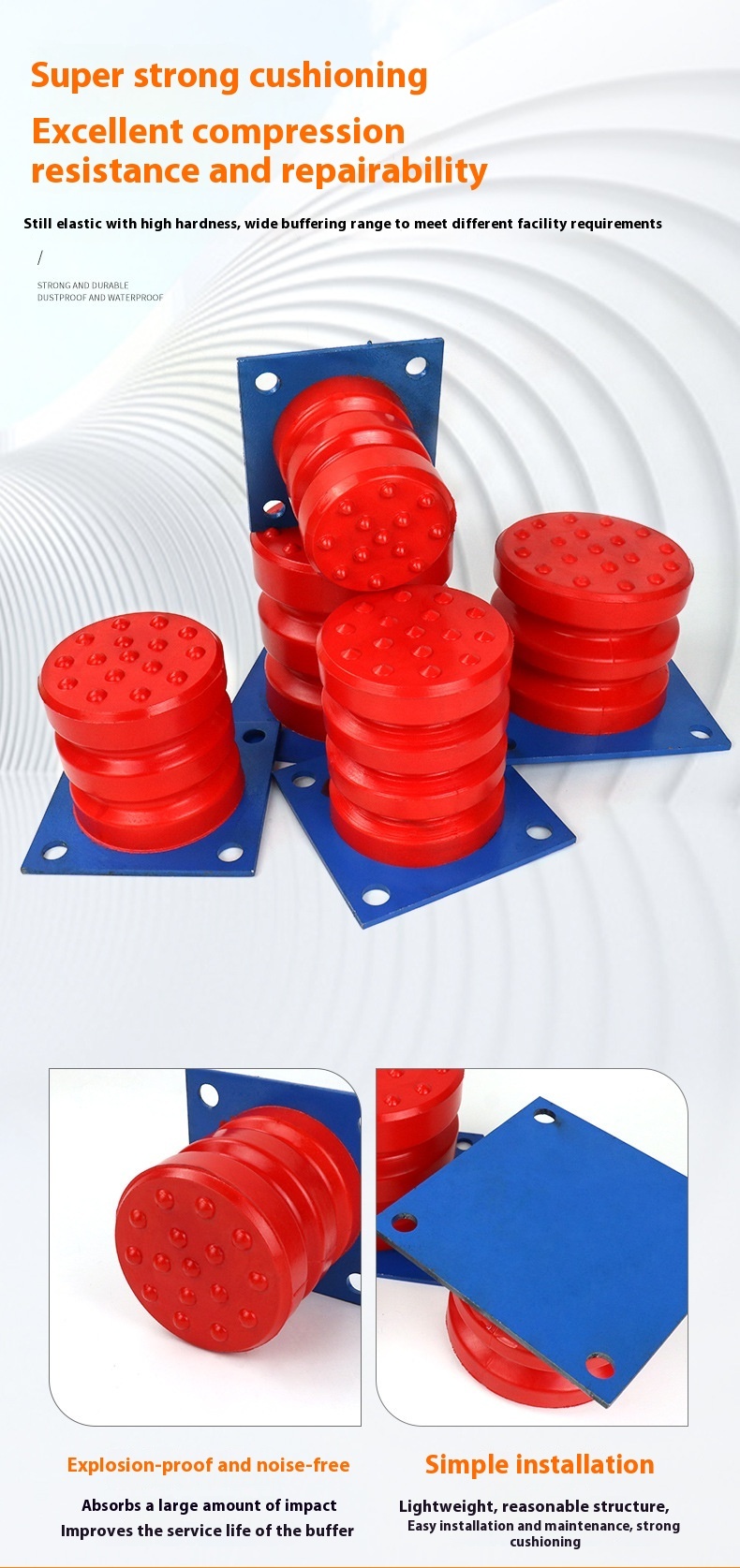 Wholesale Made in China Crane Buffer Pads JHQ-C Type Polyurethane Rubber