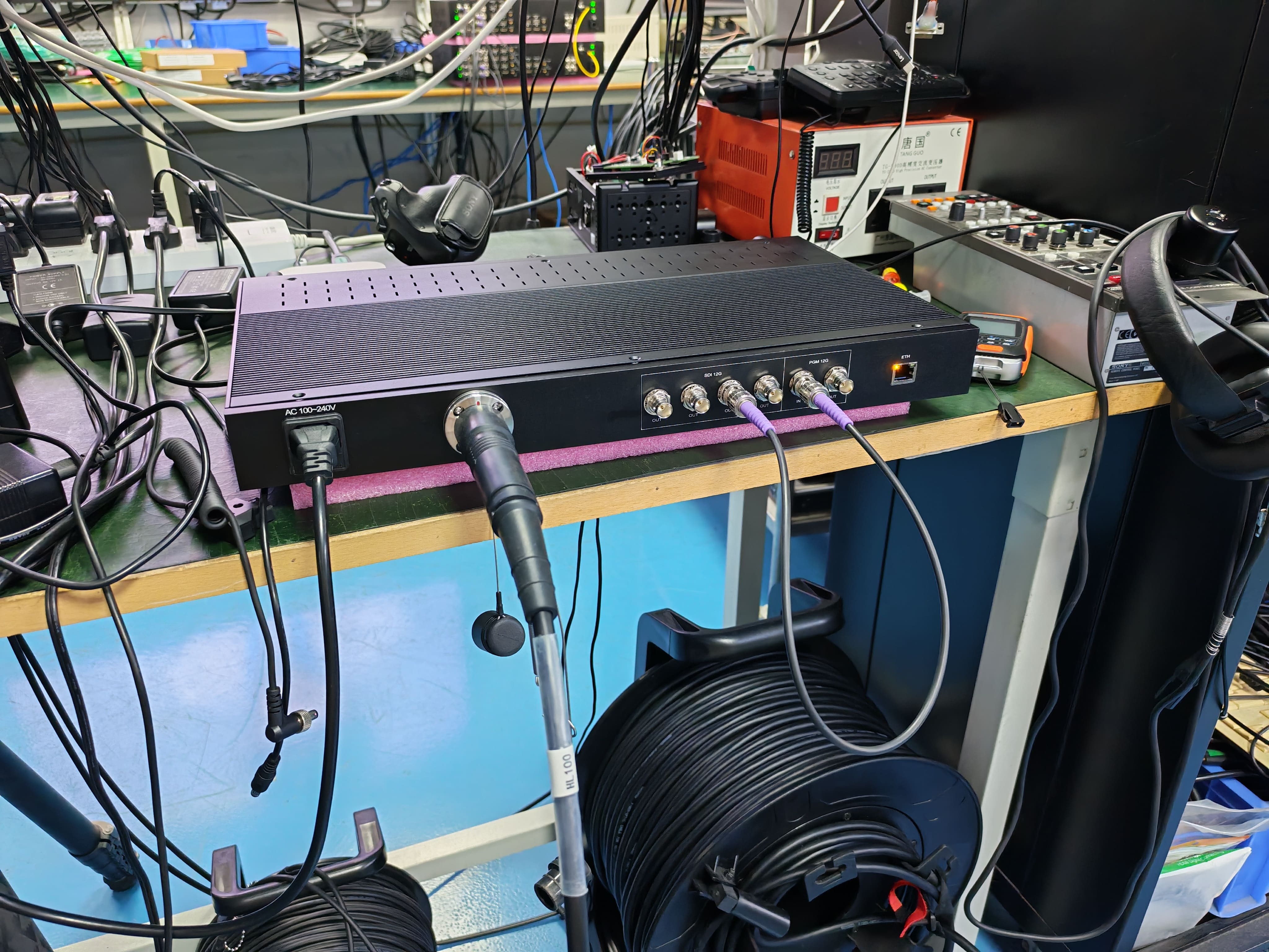 Video Production 12G Fiber Transmission System with 1GB Ethernet With SMPTE LEMO Connector