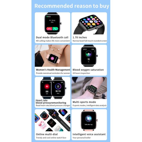 Private Latest Model Wearable Devices Colors Woman Smartwatch Waterproof T45z