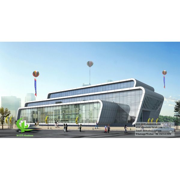 Façades métalliques Panneau de revêtement solide en aluminium Décoration extérieure des murs