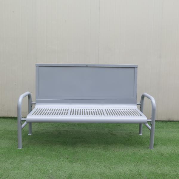 Waterproof H1100mm Metal Outdoor Bench Seat With Lock