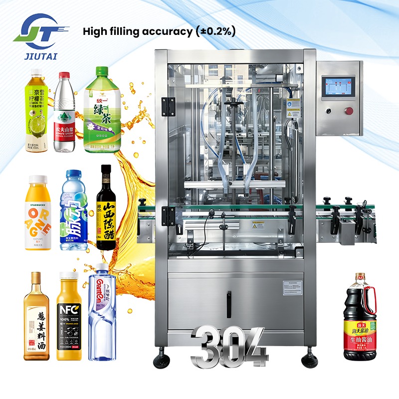 Full Automatic Gravity Linear Filler for Drinking Water, Juice, Mineral Water and Daily Chemical Liquid