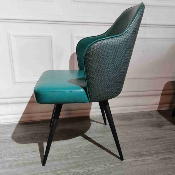 Домашний голубой нордический дизайн обедая стулья освещает роскошный кожаный стул Backrest