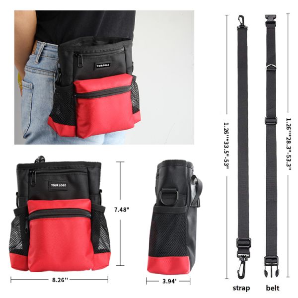 Bolsas de entrenamiento de perros de nylon, bolsas de tratamiento, bolsas de entrenamiento de perros a prueba de agua, al aire libre