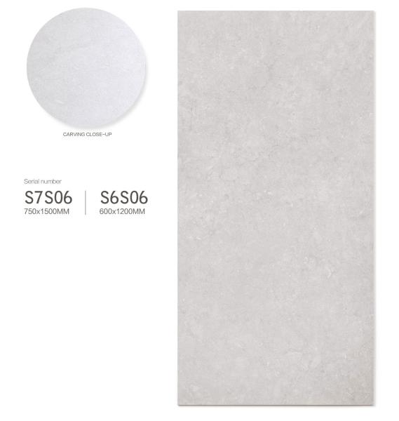 Plancher extérieur beige 600x1200mm Carreaux texturés et antibactériens Carreaux de porcelaine pour salon et cuisine