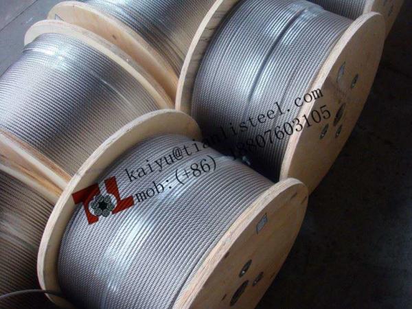 AISI 304 1x19 8mm Stainless Steel Wire Rope Net Weight 320kg per 1000m