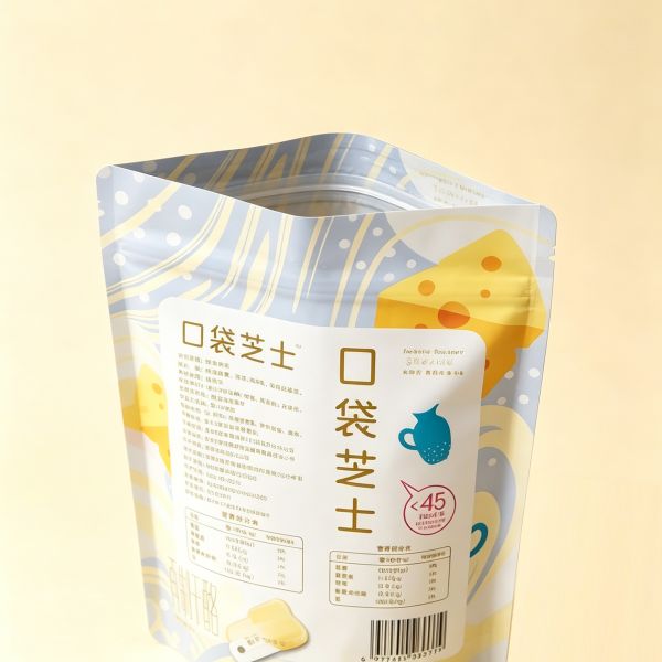 OEM Custom Printed Milk Snack Pouch Bag - Matte Stand-Up Bag for Cheese & Dairy Products