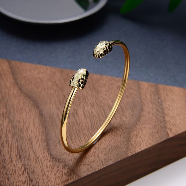 Designer brand accessories snake cuff adjustable  fashion stainless steel bangle