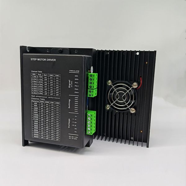 P860A DM860A Stepper Motor Driver with 8.4A Peak Current DC(24-110V) AC(18-80V) Voltage Range and 51200ppr Microstepping for Nema34 Motors