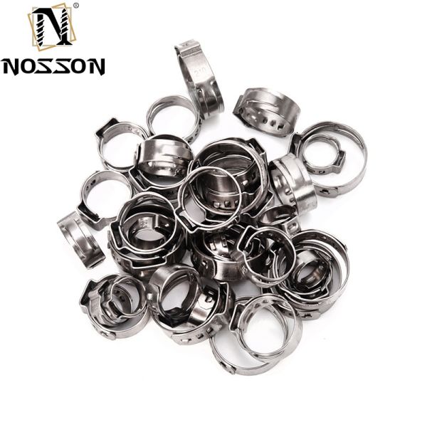 Customized Support High Pressure Stainless Steel Pipe Fitting SS 304 Single Ear Hose Clamp for Heavy Duty Applications
