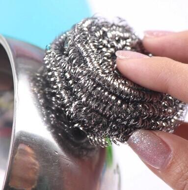 Spiral Shape Scourer Stainless Steel , Heavy Duty Metal Scrub For Dishes