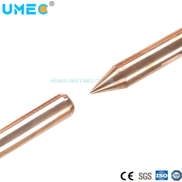Grounding Lightning Protection Copper Clad Steel Earth Rod 3/4 5/8