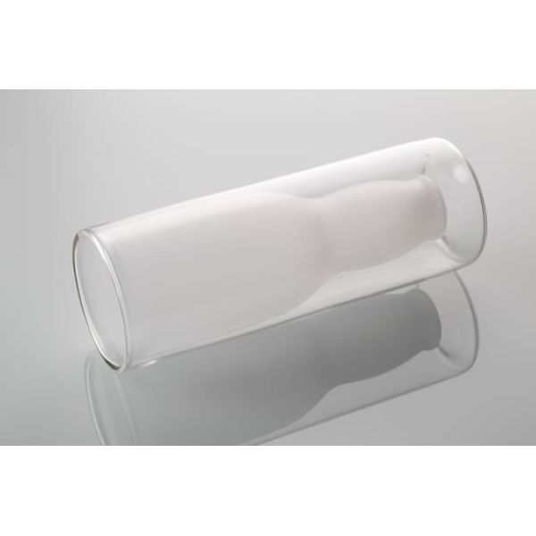 18 Ounce Etched Double Wall Drinking Glass Upside Down Borosilicate Beer Glass