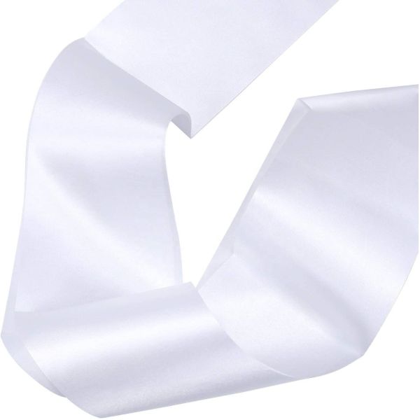 Customizable Blanks White Satin Sublimation Birthday Sash Bridesmaid Sash Party Shoulder Straps Welcome Belt