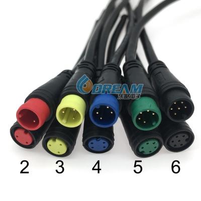M6 M7 M8 Ebike E-Bike Bicicleta Elétrica Conectores à prova d'água 4 pin conector redondo