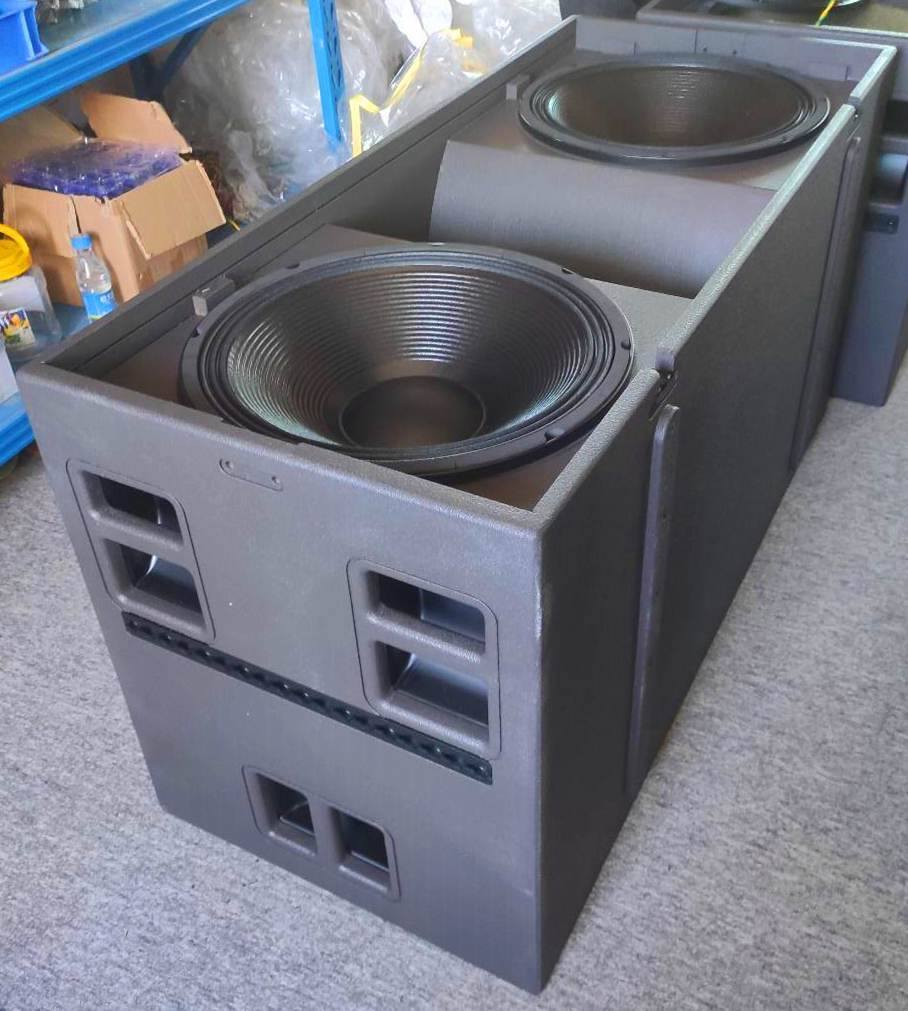 double 18 inch outdoor ground stack big power stage subwoofer